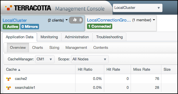IMAGE: The Terracotta Management Console User Interface